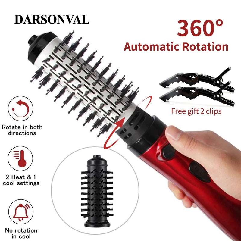 3 In 1 Auto Rotating Hair Dryer Brush  Hot Air Brush Electric Comb Multifunction Anion Brush Curling Hair Curl