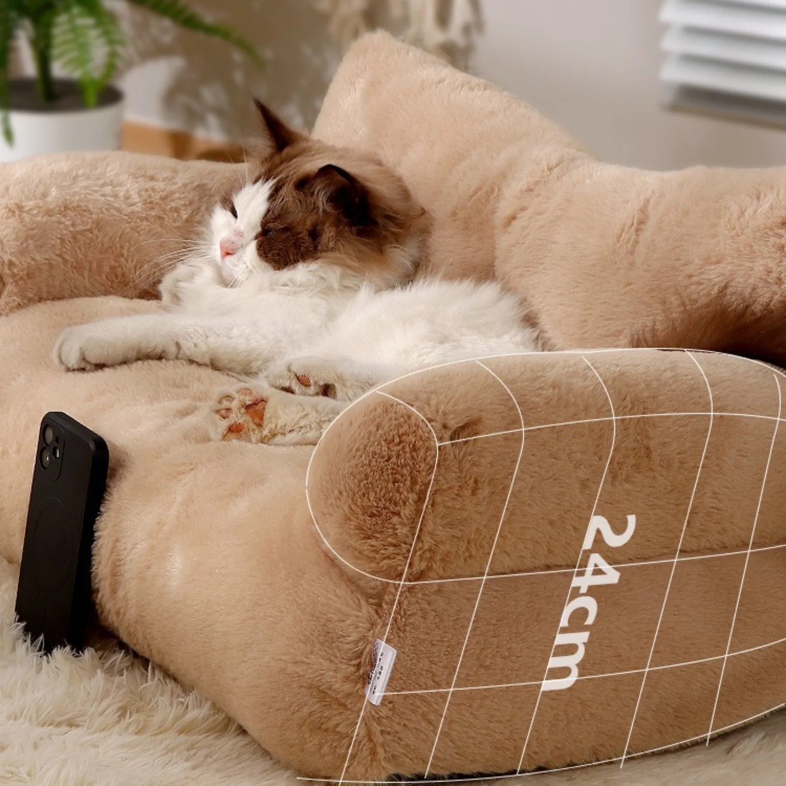 Pet Couch Bed with Non-Slip Bottom - Shops Fab