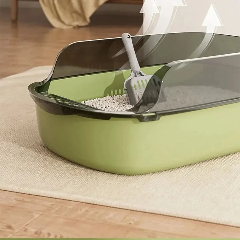 Semi-enclosed Cat Litter Sandbox - Shops Fab