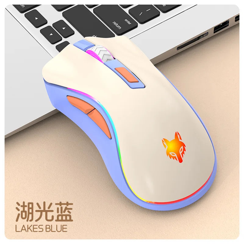 2.4g Wireless Mechanical Rgb Mouse - Shops Fab