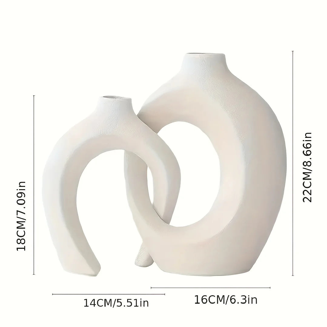 Hollow Nordic Modern Ceramic Vase - Shops Fab