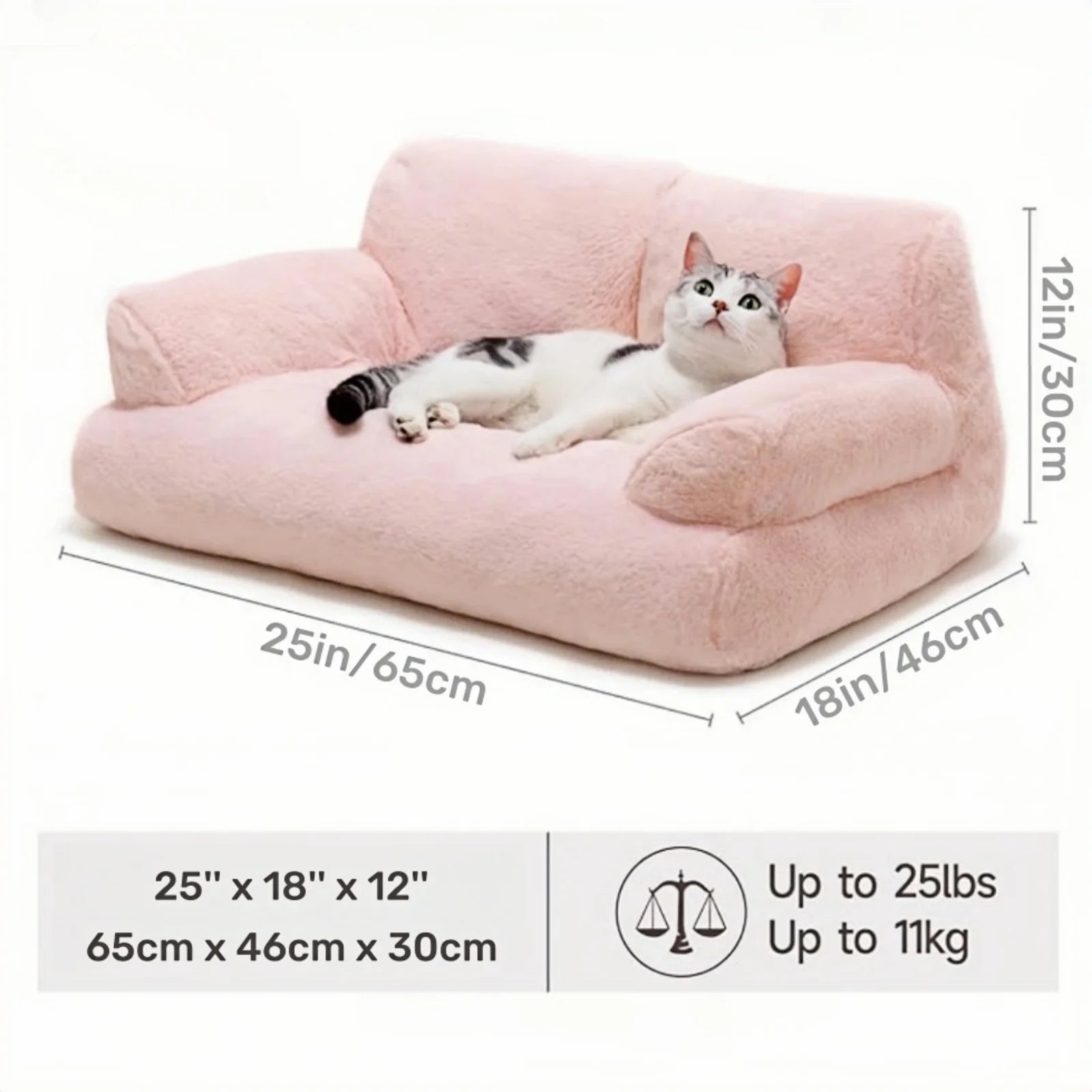 Pet Couch Bed with Non-Slip Bottom - Shops Fab