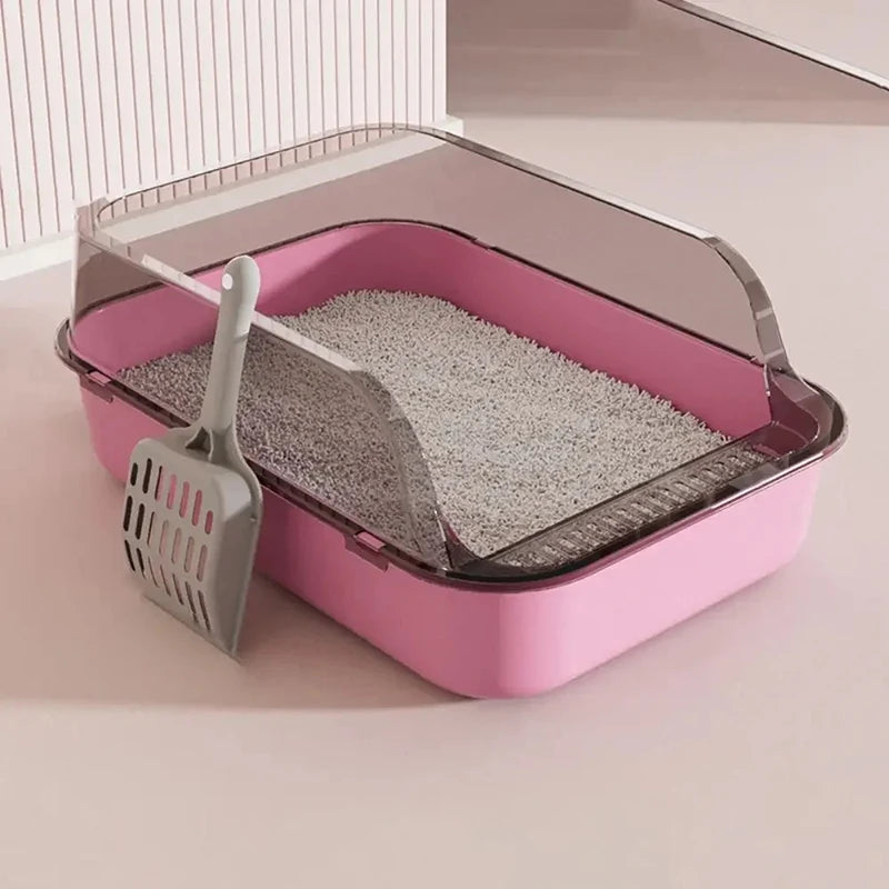 Semi-enclosed Cat Litter Sandbox - Shops Fab