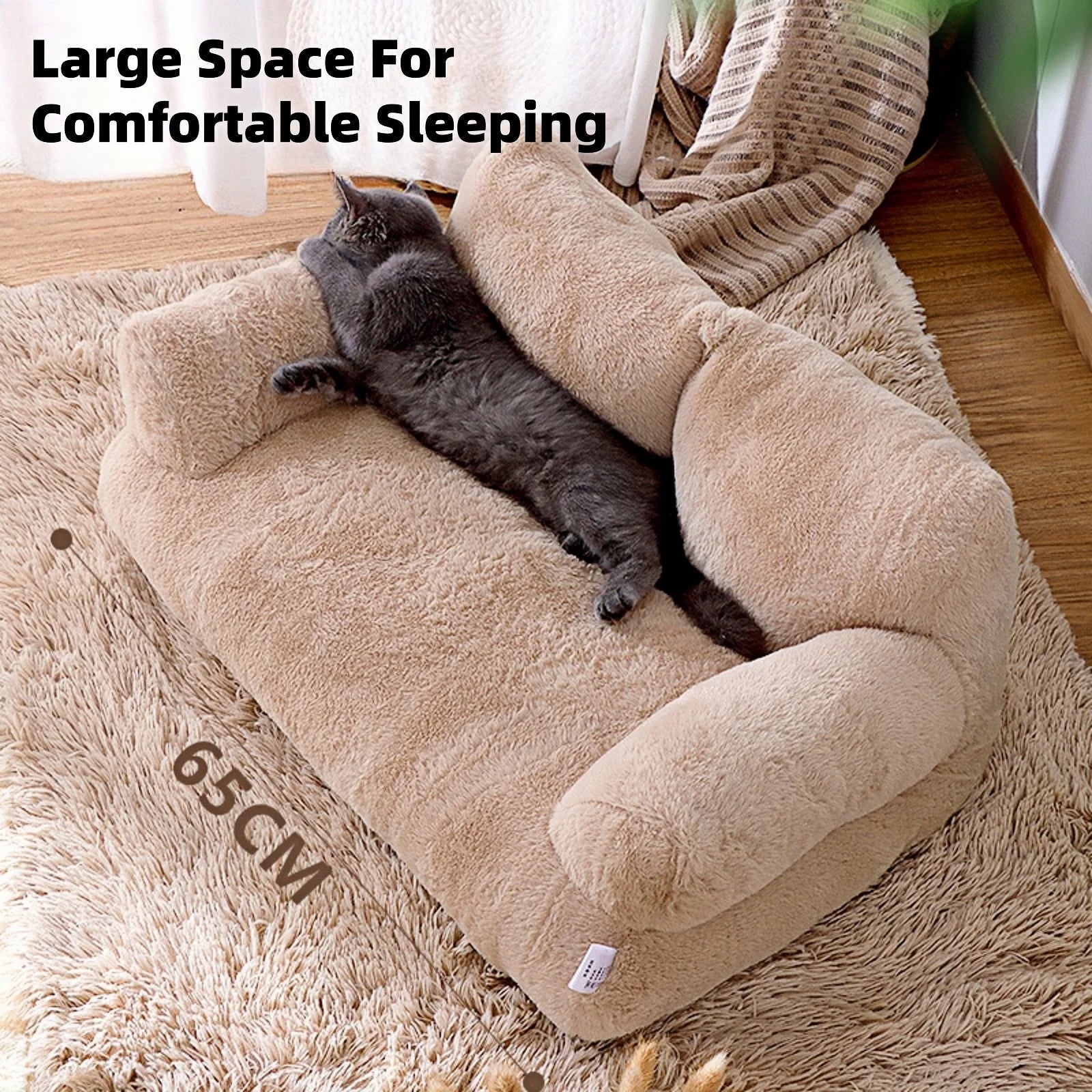 Pet Couch Bed with Non-Slip Bottom - Shops Fab