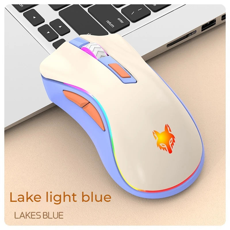 2.4g Wireless Mechanical Rgb Mouse - Shops Fab