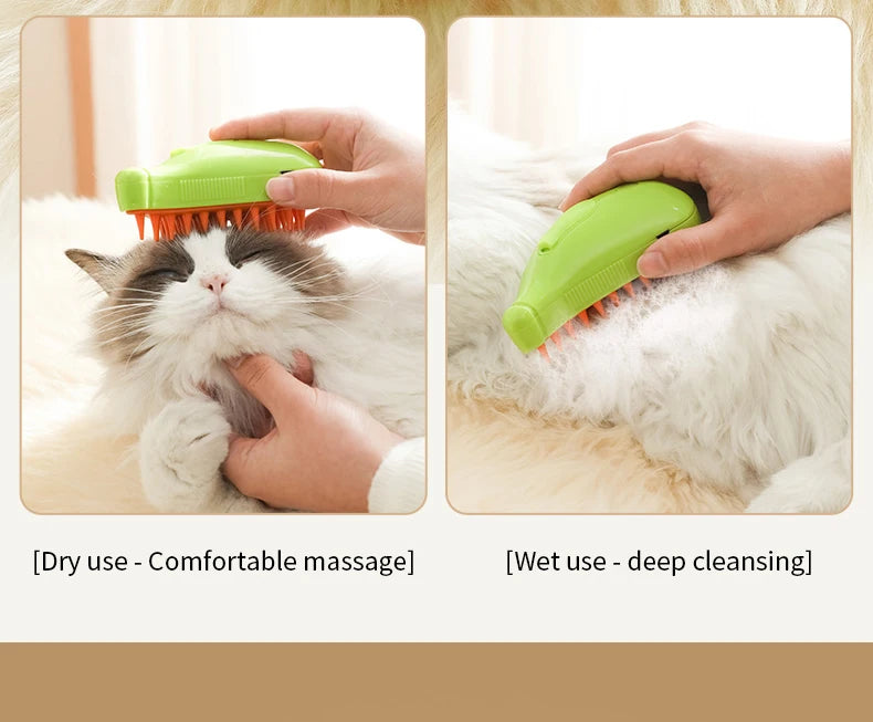 3 in 1 Electric Cat Steam Brush - Shops Fab