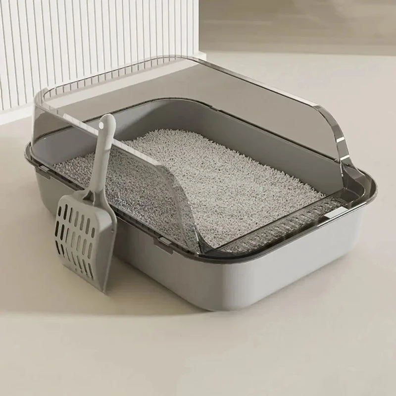 Semi-enclosed Cat Litter Sandbox - Shops Fab